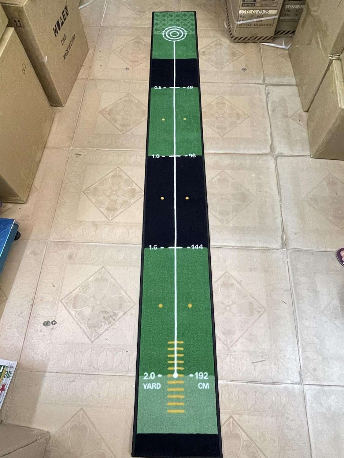 Golf Putting Practice Mat Indoor Outdoor Slim Training Green Distance Control