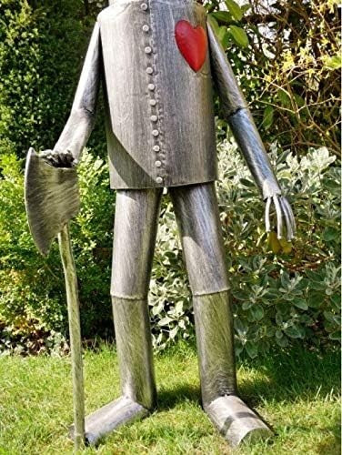 Large 135cm Metal Tin Man Garden Sculpture Lawn Ornament Vintage Outdoor Statue