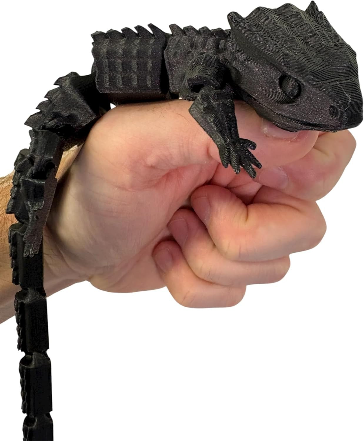 Glitter Black Lizard Fidget Articulated Colour Changing Desk Toy