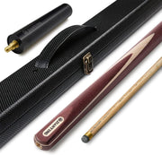 57" 3/4 Jointed Ash Snooker Pool Cue 10mm Tip Extension Hard Case