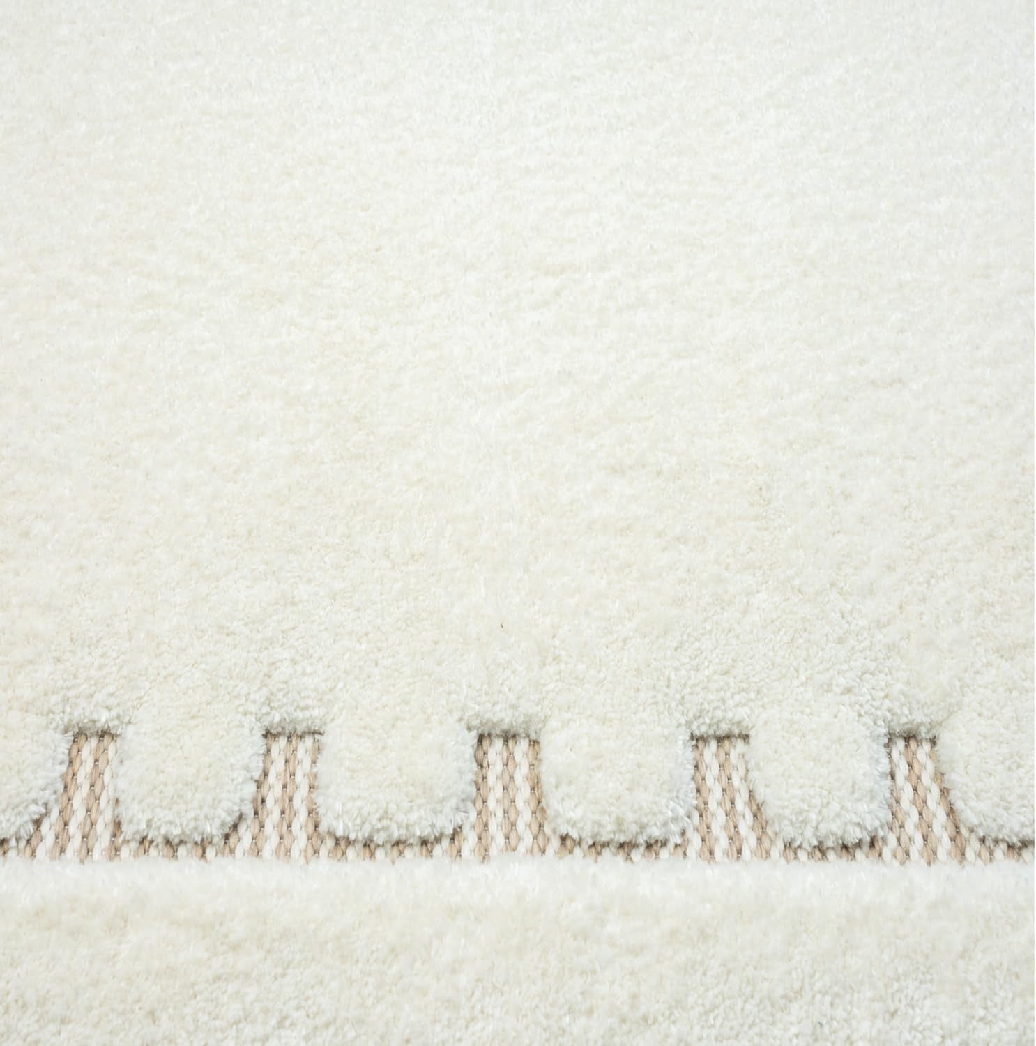 Cream Hallway Rug 120x170cm Washable Non Slip Soft Indoor Area Carpet