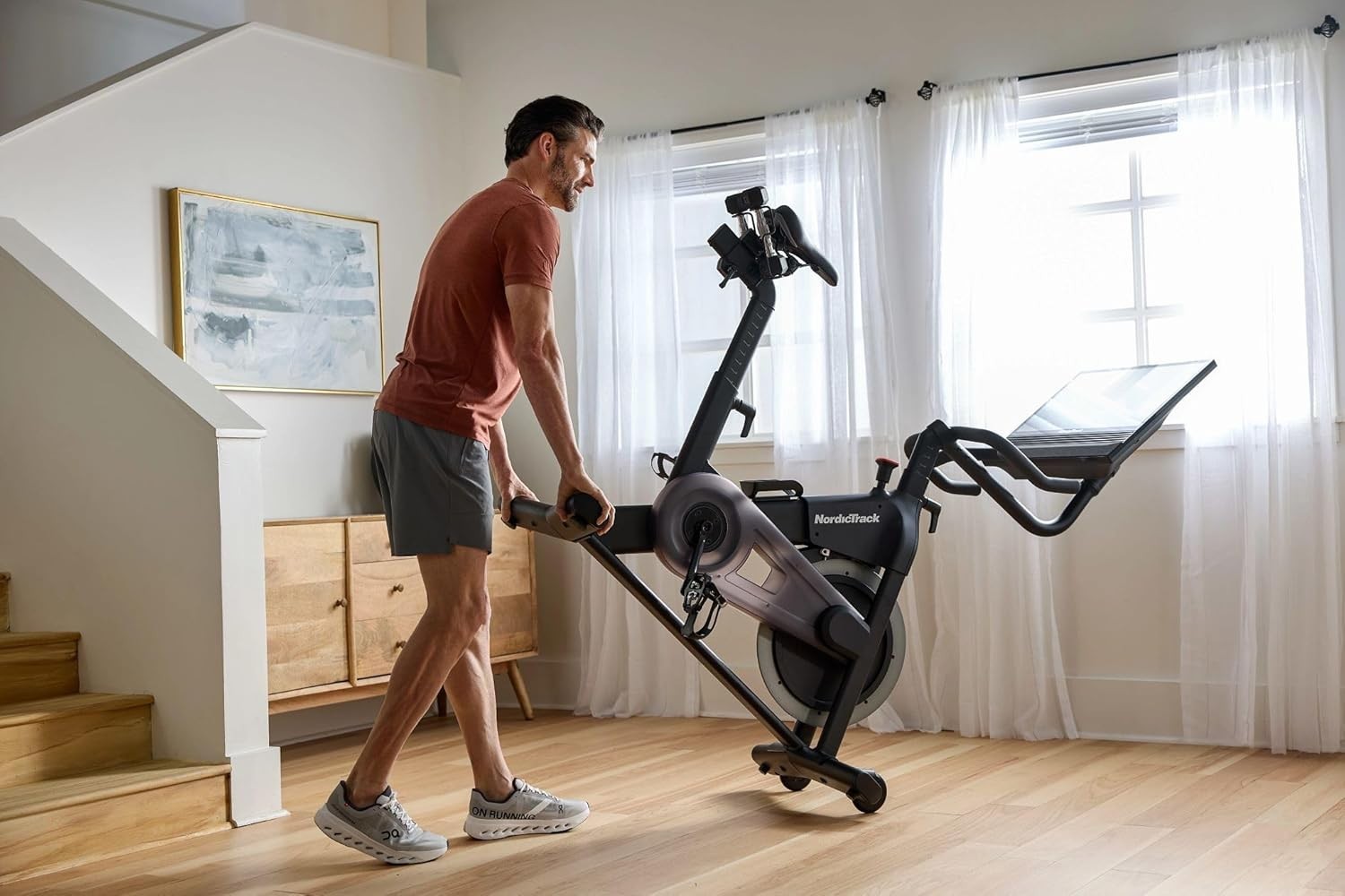 Studio Spin Bike w/ 24" Pivot Screen, 24 Digital Levels & Silent Magnetic Drive