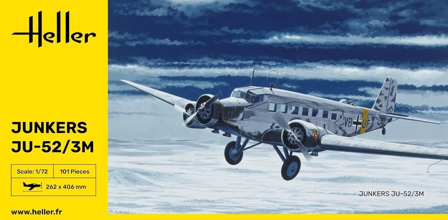 1:72 Junkers JU 52/3M Aircraft Model Kit | Aviation Scale Build Set