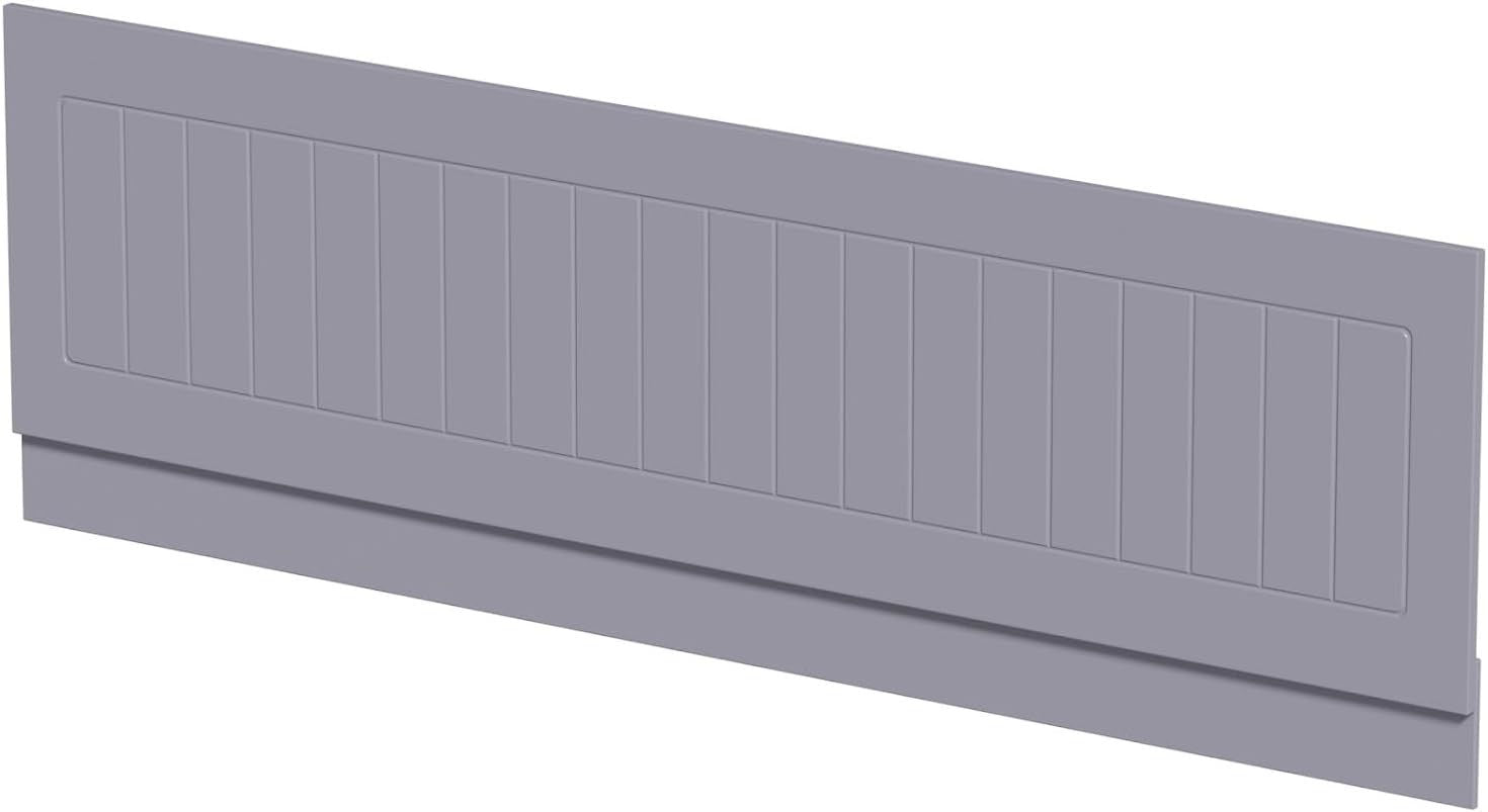 1700mm Side & 700mm End Grey Gloss MDF Bath Panels Tongue & Groove