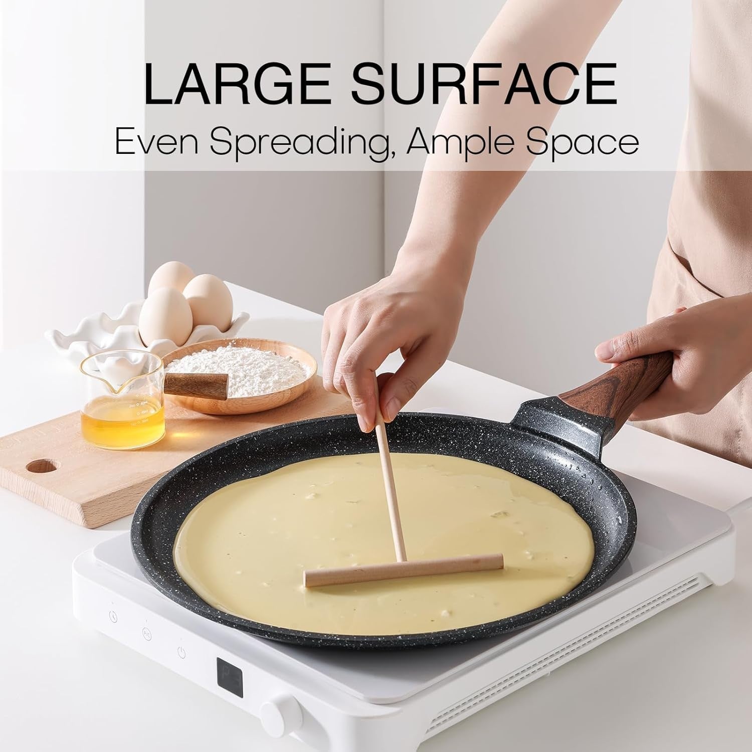 26 cm Kordisen Non-Stick Crepe & Dosa Pan Granite Coating Skillet