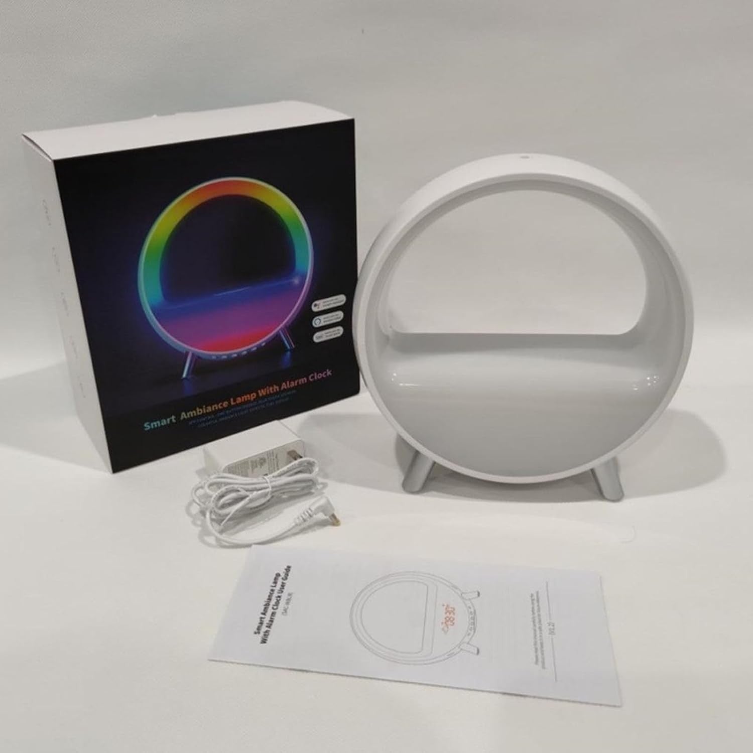 Smart Bluetooth Speaker Alarm Clock Wireless Charging RGB Night Light