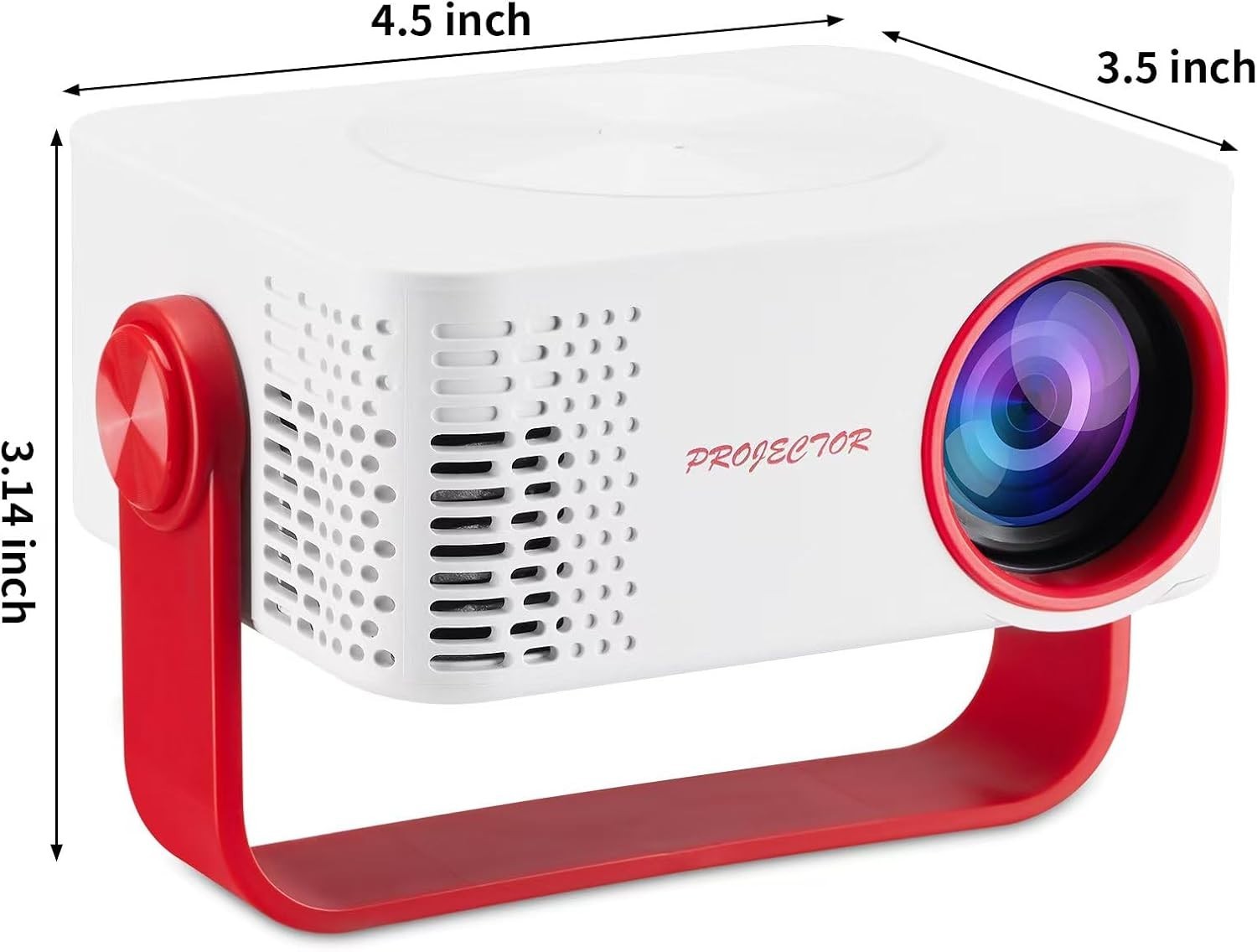 WiFi Mini Projector 1080P 4K Supported 180° Portable Home Theater