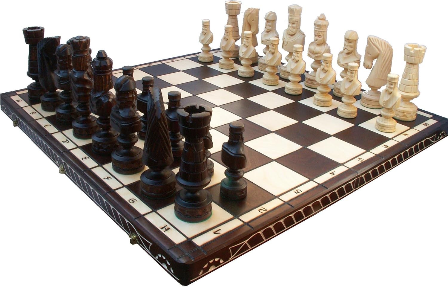 85cm Luxury Wooden Chess Set – Handcrafted Large Board & Carved Pieces