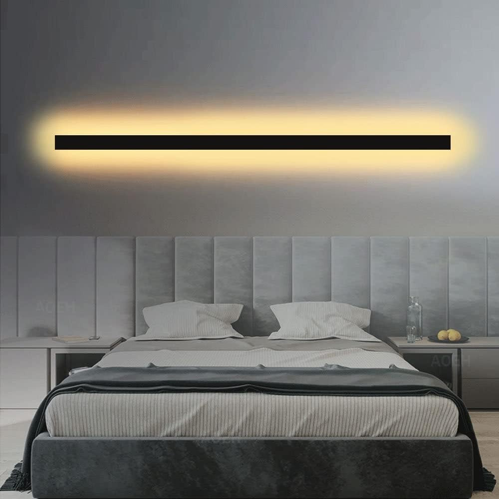 Waterproof Outdoor LED Wall Light 80cm, IP65 Black Sconce, 25W