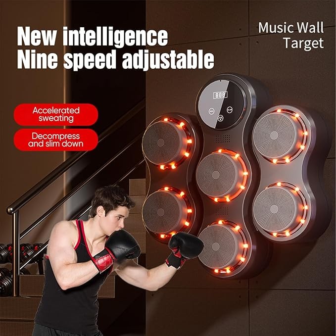 Music Boxing Machine, Professional Wall Mounted Bluetooth Electronic Boxing Trai