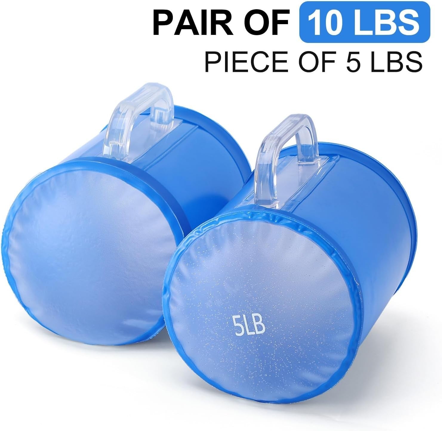 Water Dumbbells Adjustable Pair Travel Fitness Weights Lightweight Home Gym