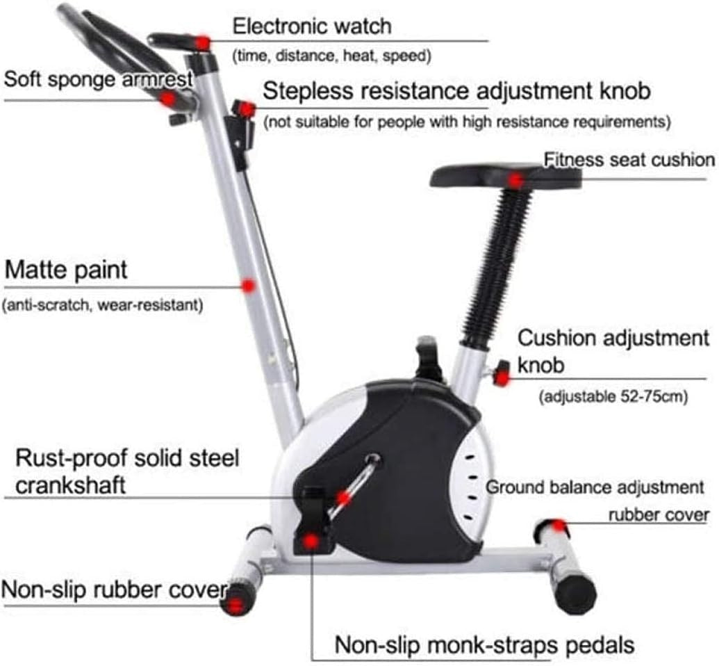 Magnetic Elliptical Fitness Bike w/ Quiet Belt Drive & Multi-Motion Programs
