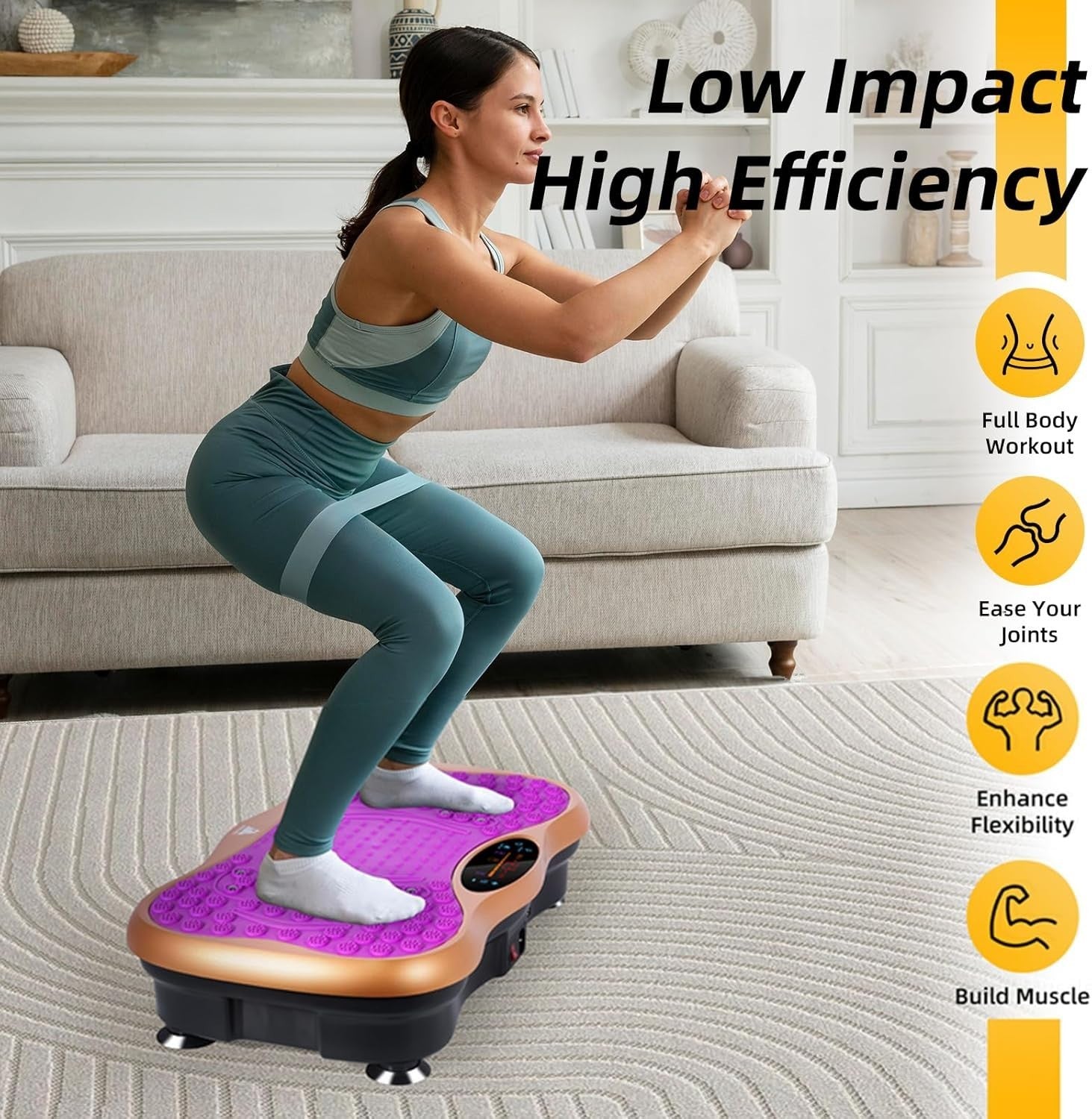 Bluetooth Vibration Plate Fitness Trainer 99 Speeds Home Body Toning