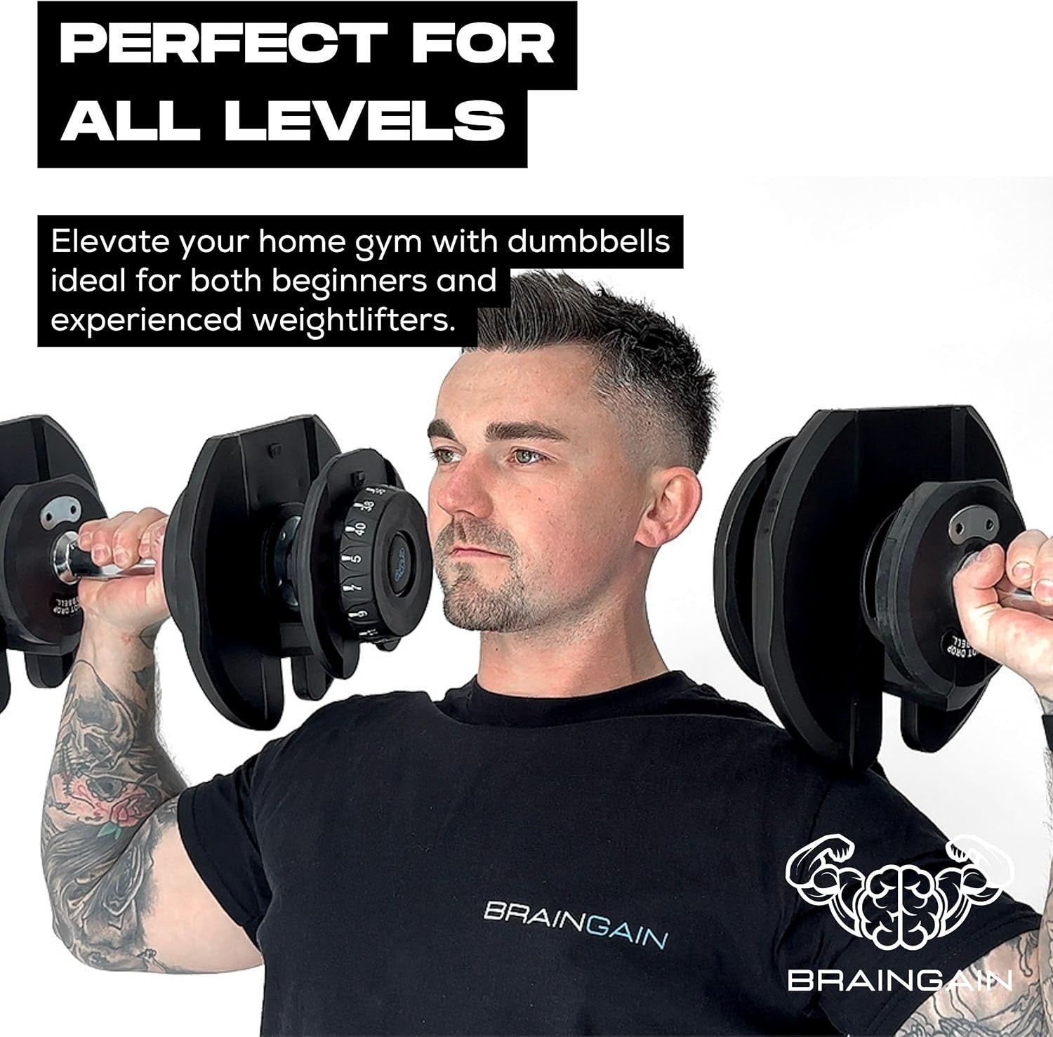 Smart Click Adjustable Dumbbells Pair 5–40kg With Stand Anti Slip