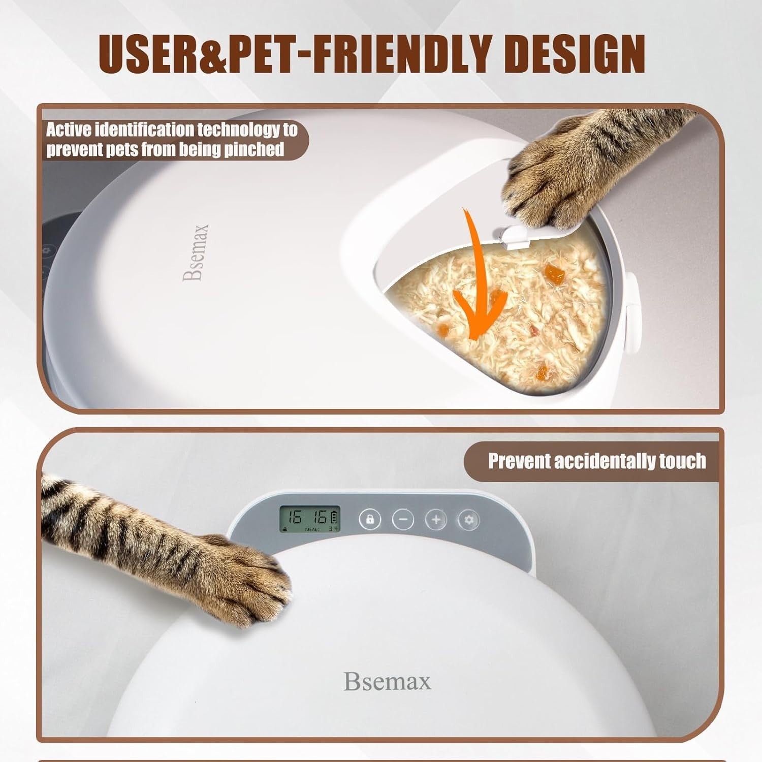 Automatic Wet Food Pet Feeder 4 Meal Timer Ice Pack Cat Dog Bowl