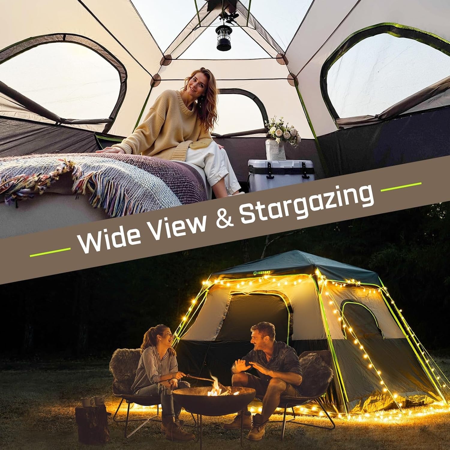 4/6 Person Instant Pop Up Camping Tent Waterproof Setup