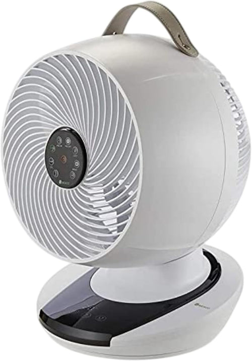 Cool Quiet Table Fan with Remote Control – 12 Speed Air Circulator Desk White