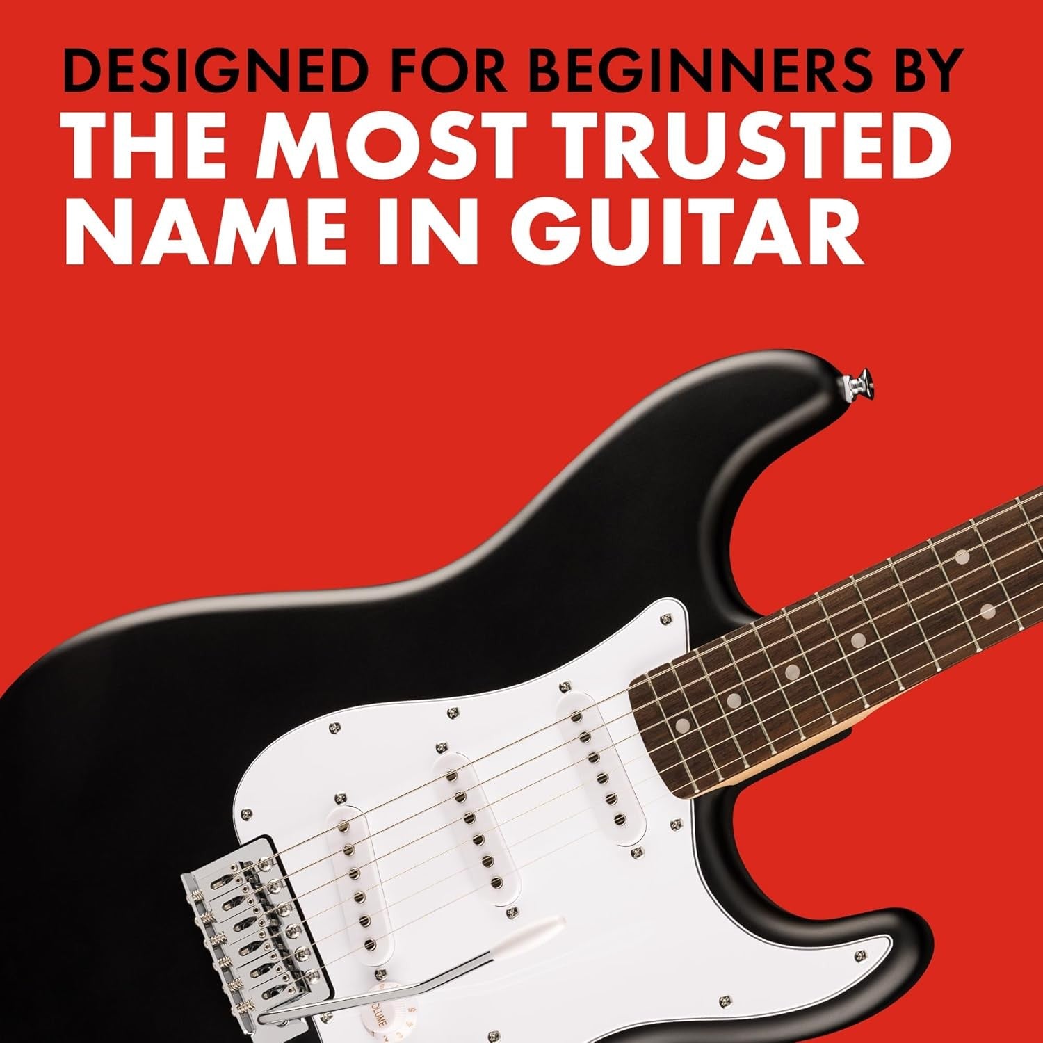 Strat Style Electric Guitar SSS Laurel Fretboard Black