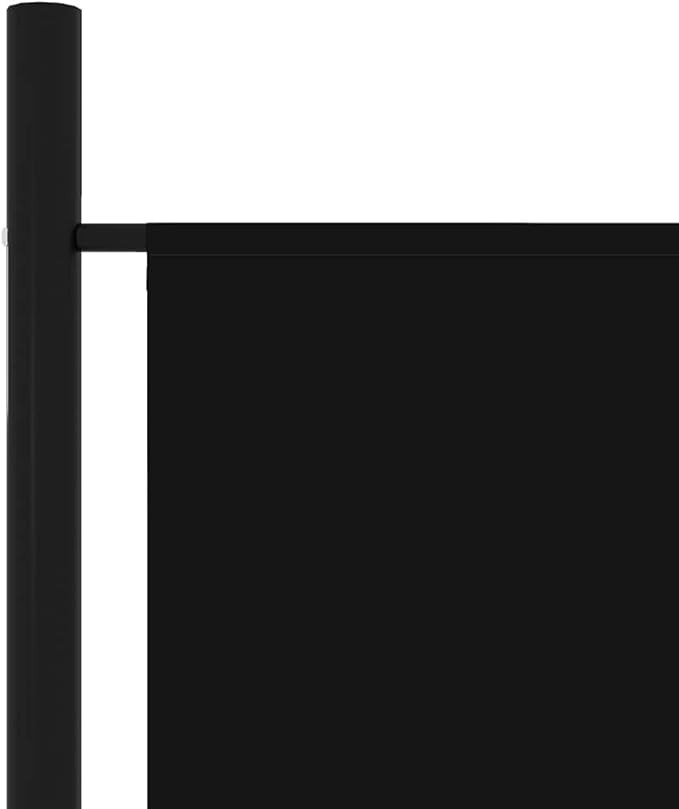 Black 3 Panel Room Divider 180cm Folding Privacy Screen – Fabric Partition Wall