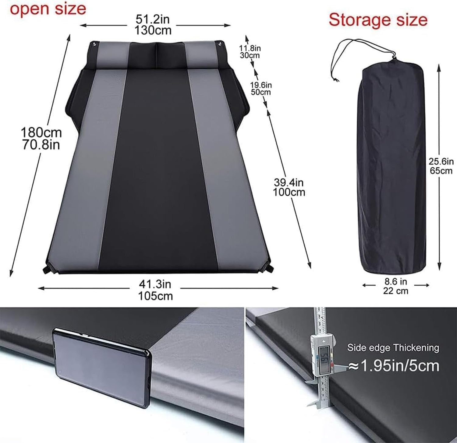 Car Inflatable Mattress for Audi A1-A8 Q2-Q7 – Travel Camping Air Bed