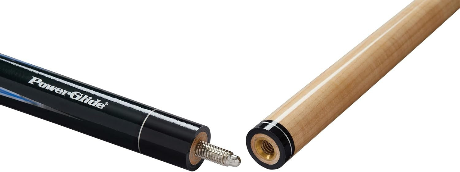 57" Pool Cue 10mm Tip Maple Shaft Ramin Butt 2-Piece Rubber Grip