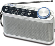 Portable 3-Band LW/MW/FM Radio Grey Battery Powered Headphone Jack