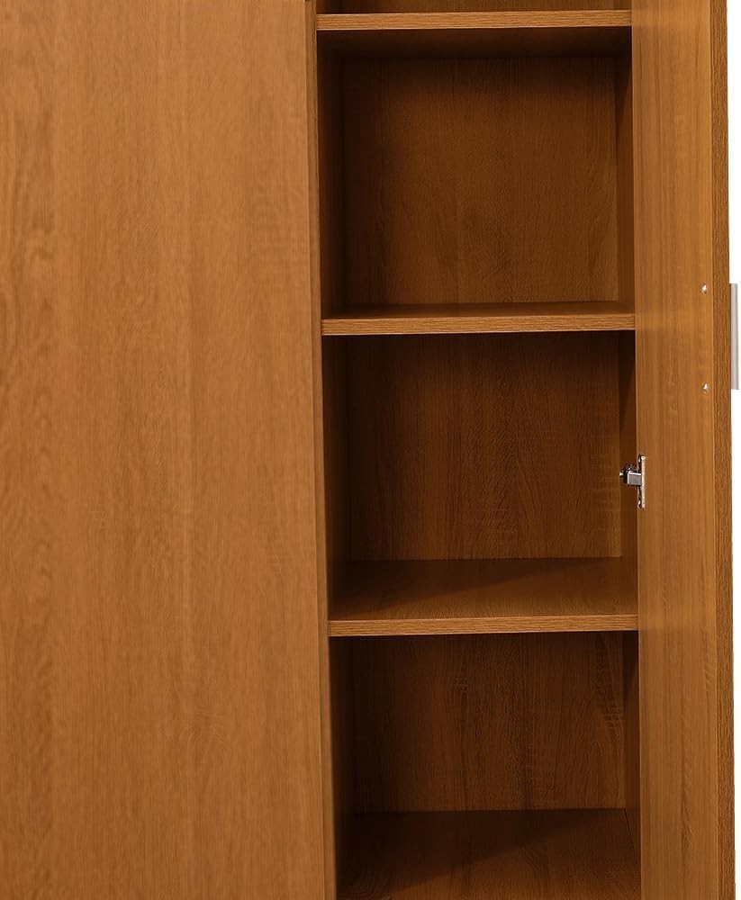 3 Door Wardrobe with Hanging Rail & 6 Shelves | Spacious Bedroom Storage