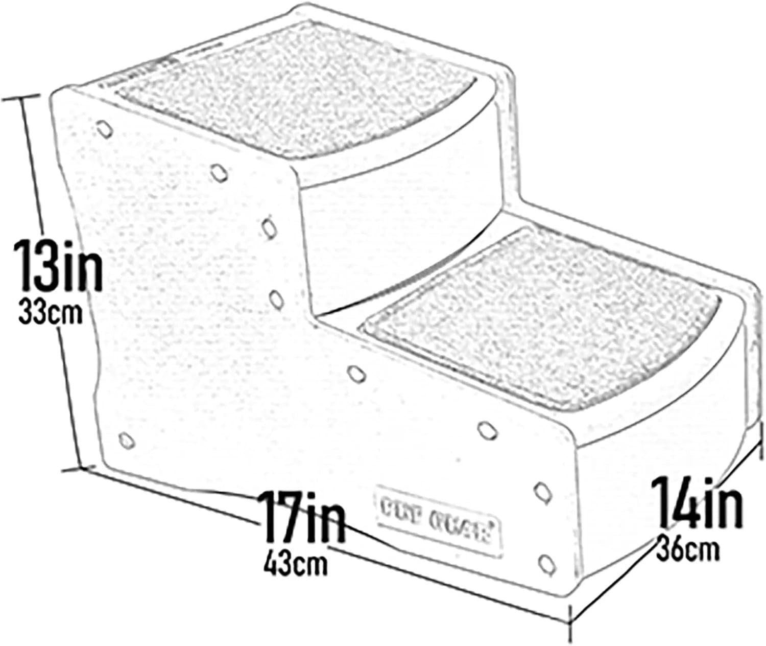 Pet Gear Easy Step II 2-Step Dog Cat Stairs Up to 75lbs Portable
