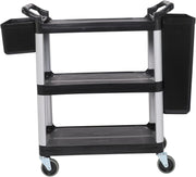 3 Tier Catering Trolley w/ Removable Bins Utility Cart