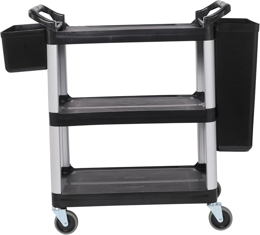 3 Tier Catering Trolley w/ Removable Bins Utility Cart