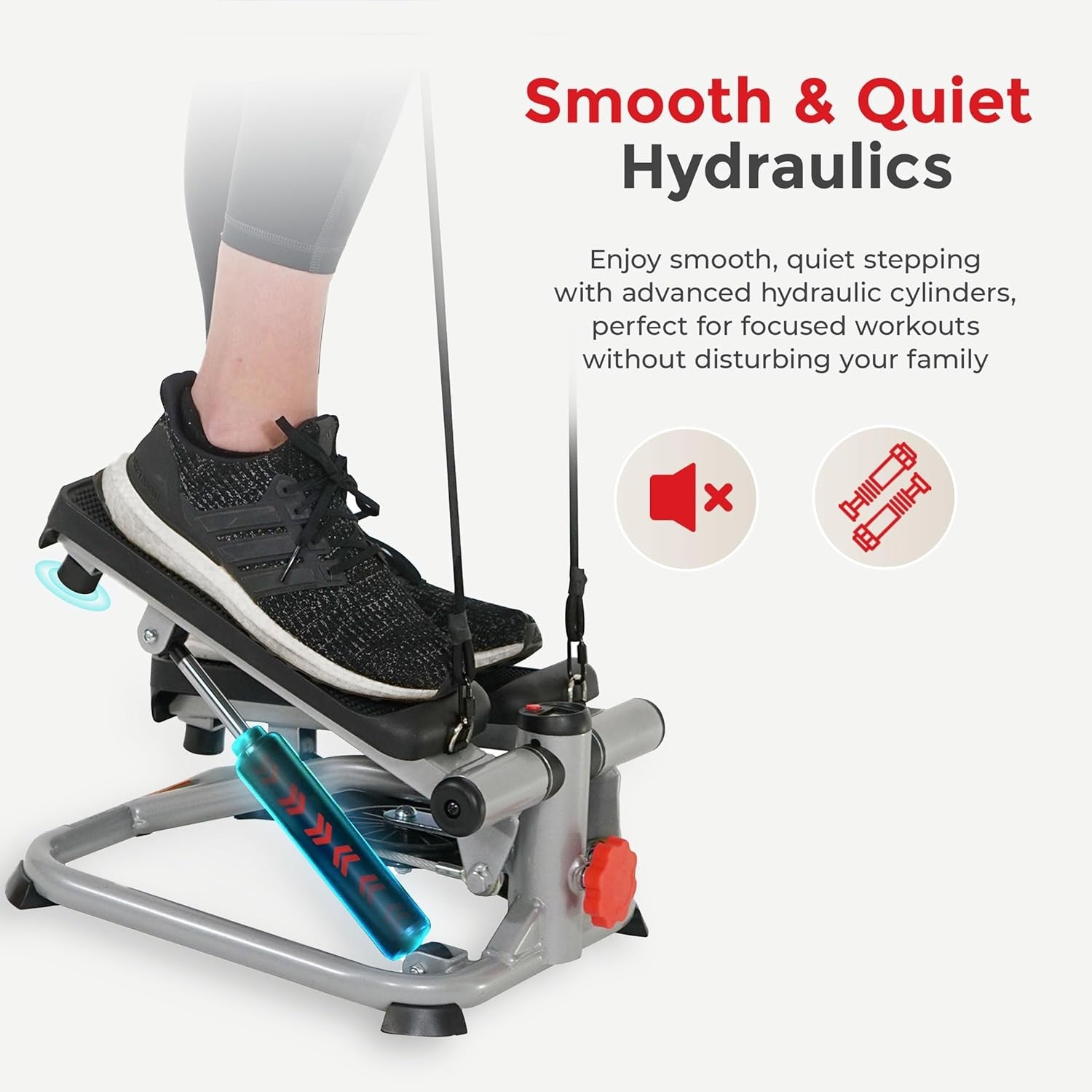 Mini Stepper Exercise Machine Cardio Twisting Stepper Resistance Bands