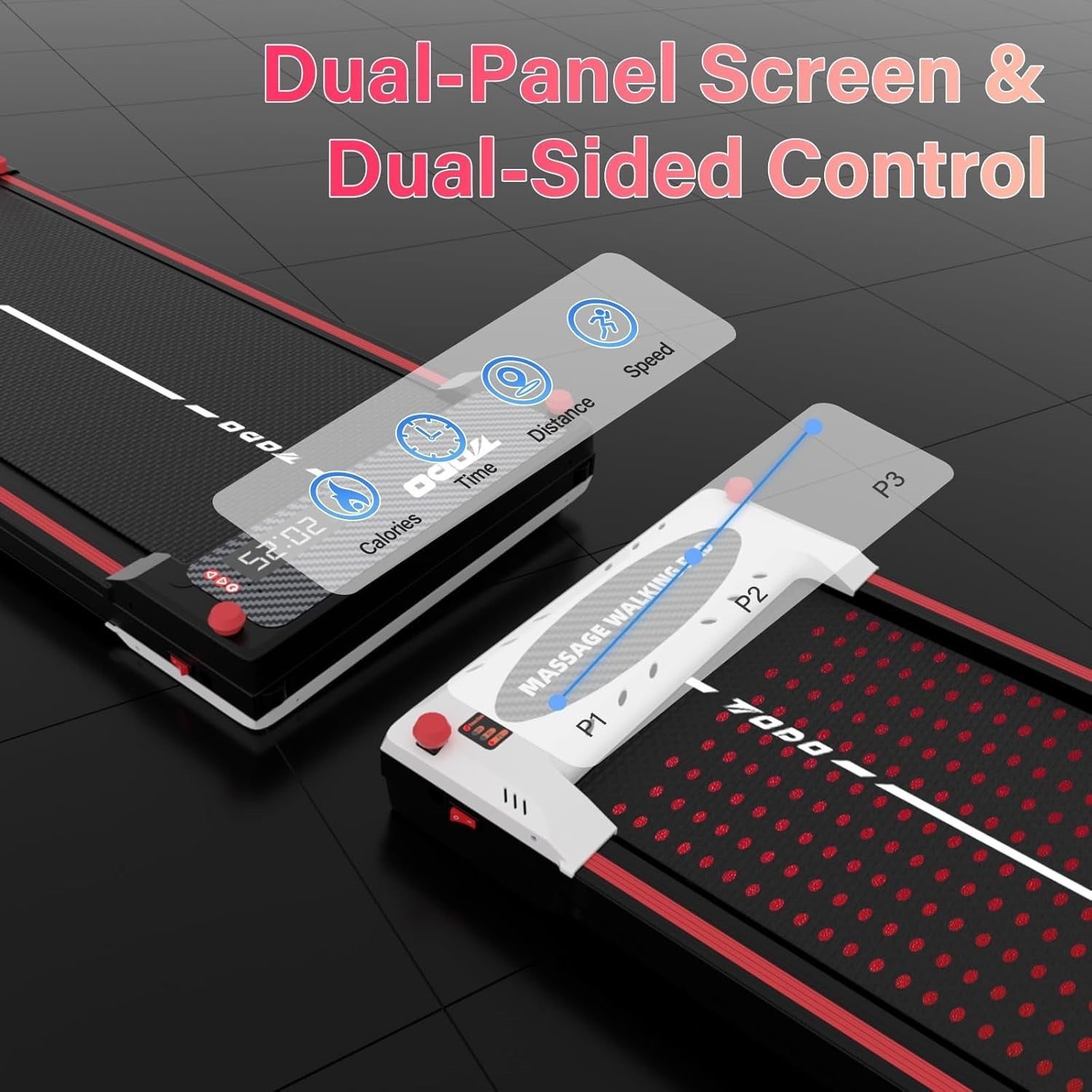Dual-Function Under Desk Treadmill & Foot Massage | Home/Office Fitness