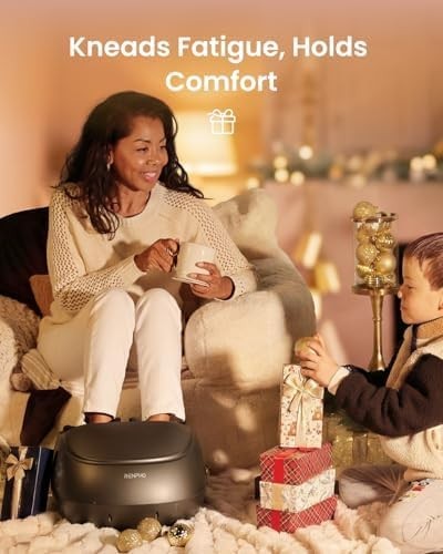 Shiatsu Foot Massager with Heat, Deep Kneading & Air Compression, Size 12