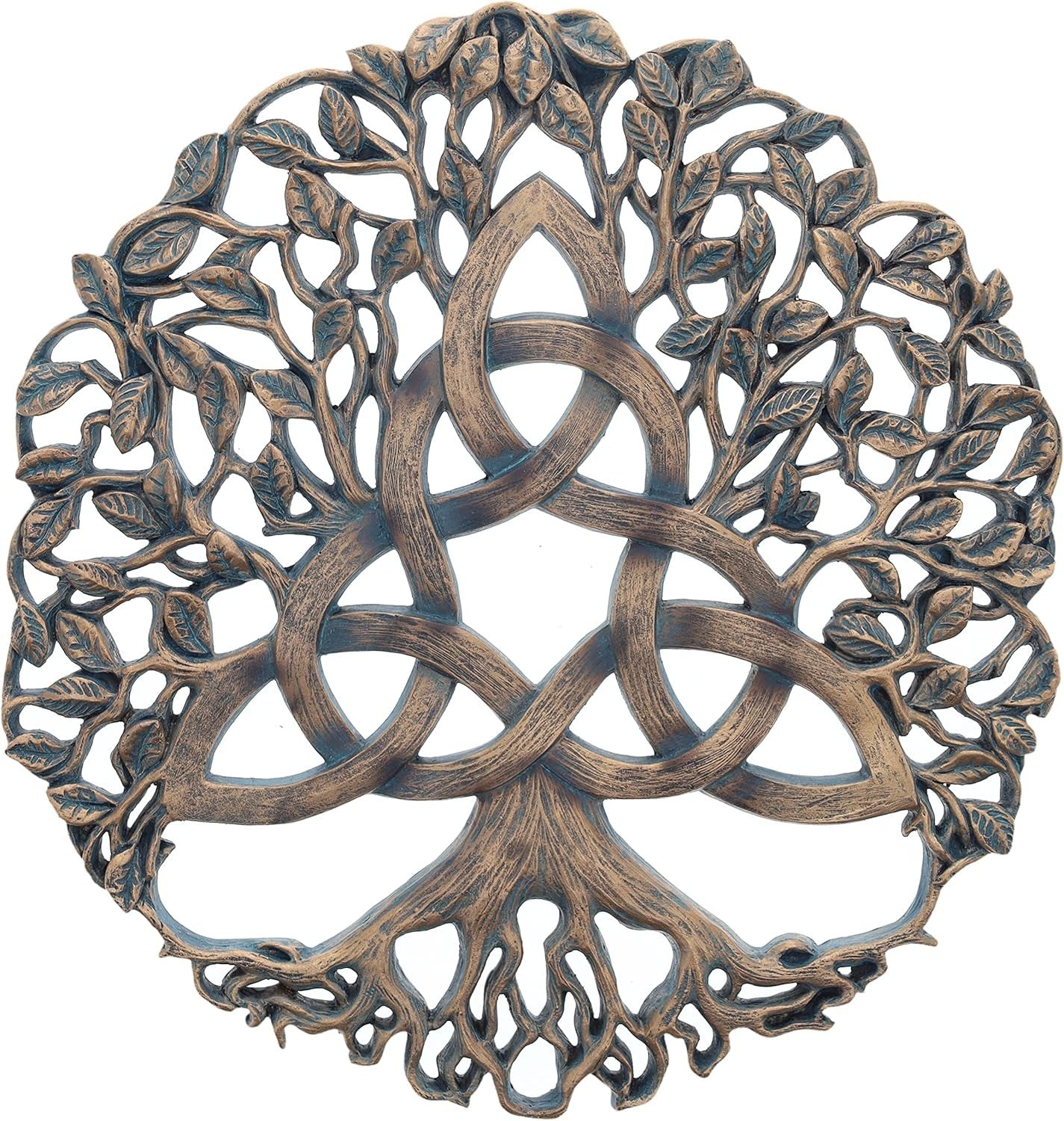 Celtic Tree of Life Trinity Knot Wall Plaque 38cm Decor