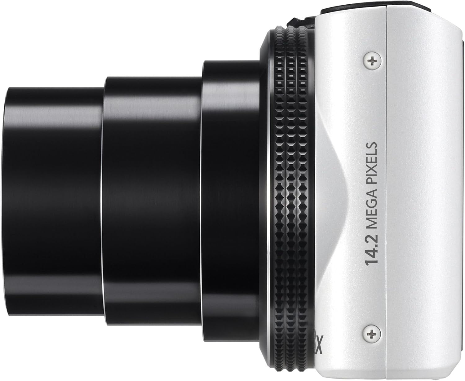 14.1MP Compact Digital Camera 18X Optical Zoom 3.0" LCD White