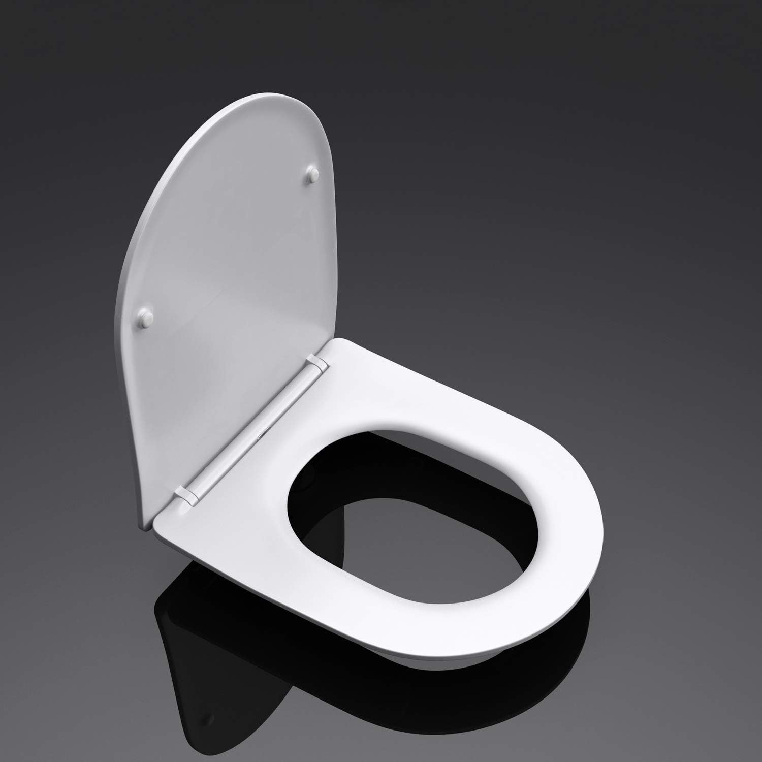 Soft Close U-Shaped Toilet Seat Ultra Slim Quick Release Thermoset 360x425mm