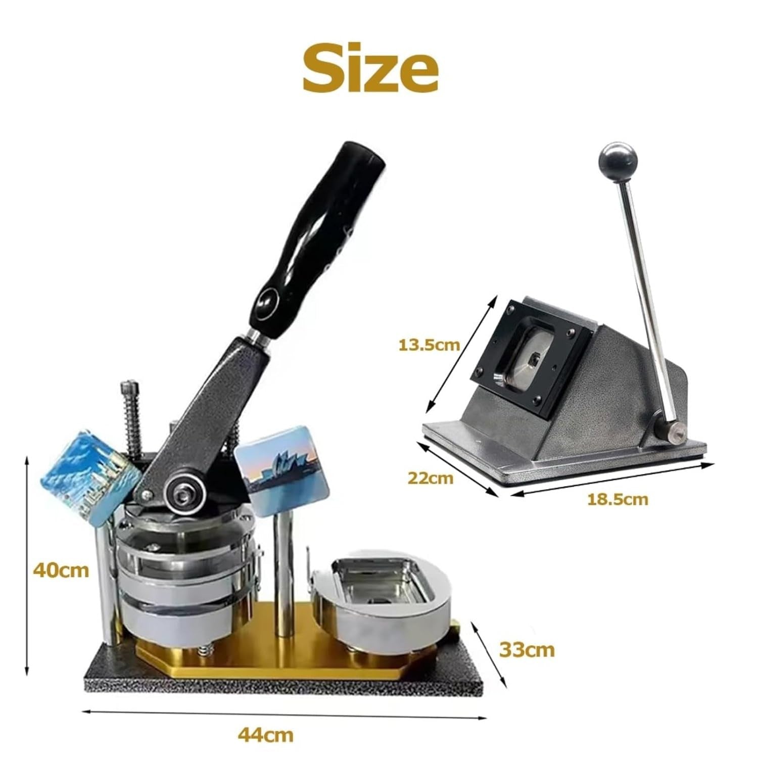 50mm Button Maker Machine Kit with Paper Cutter & 100 Magnet Supplies