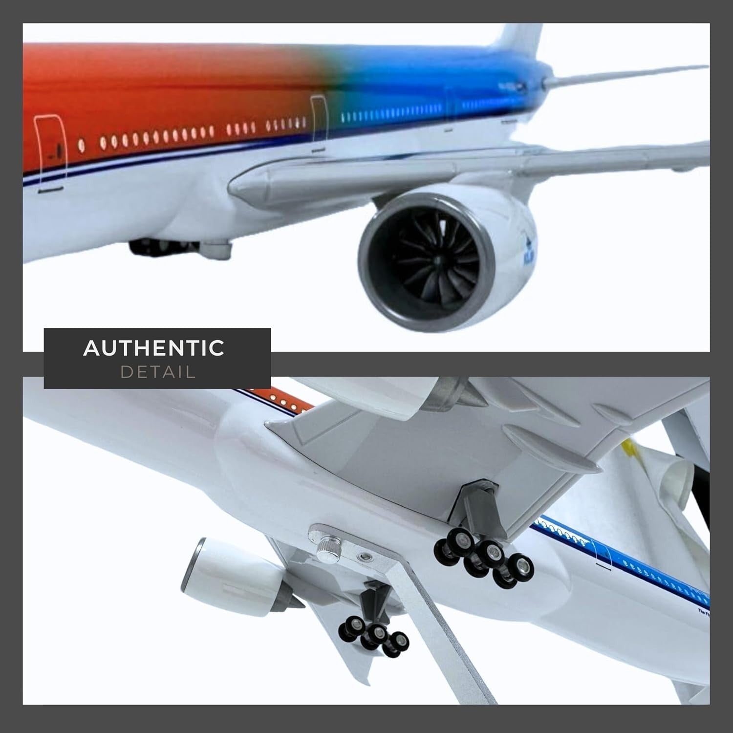 Large Scale Model Plane w/ Voice-Activated Lights & Display Stand Gift