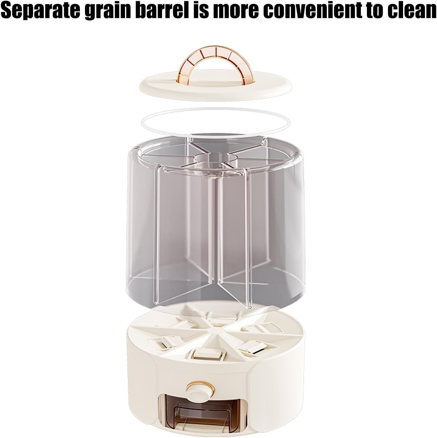 Rotating Rice Dispenser Airtight Food Grade Grain Storage Container
