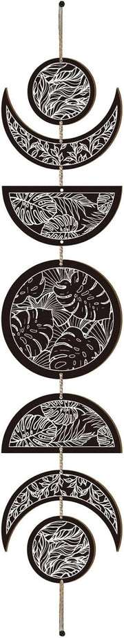 Moon Phase Wall Art Wooden Boho Witchy Hanging Decor