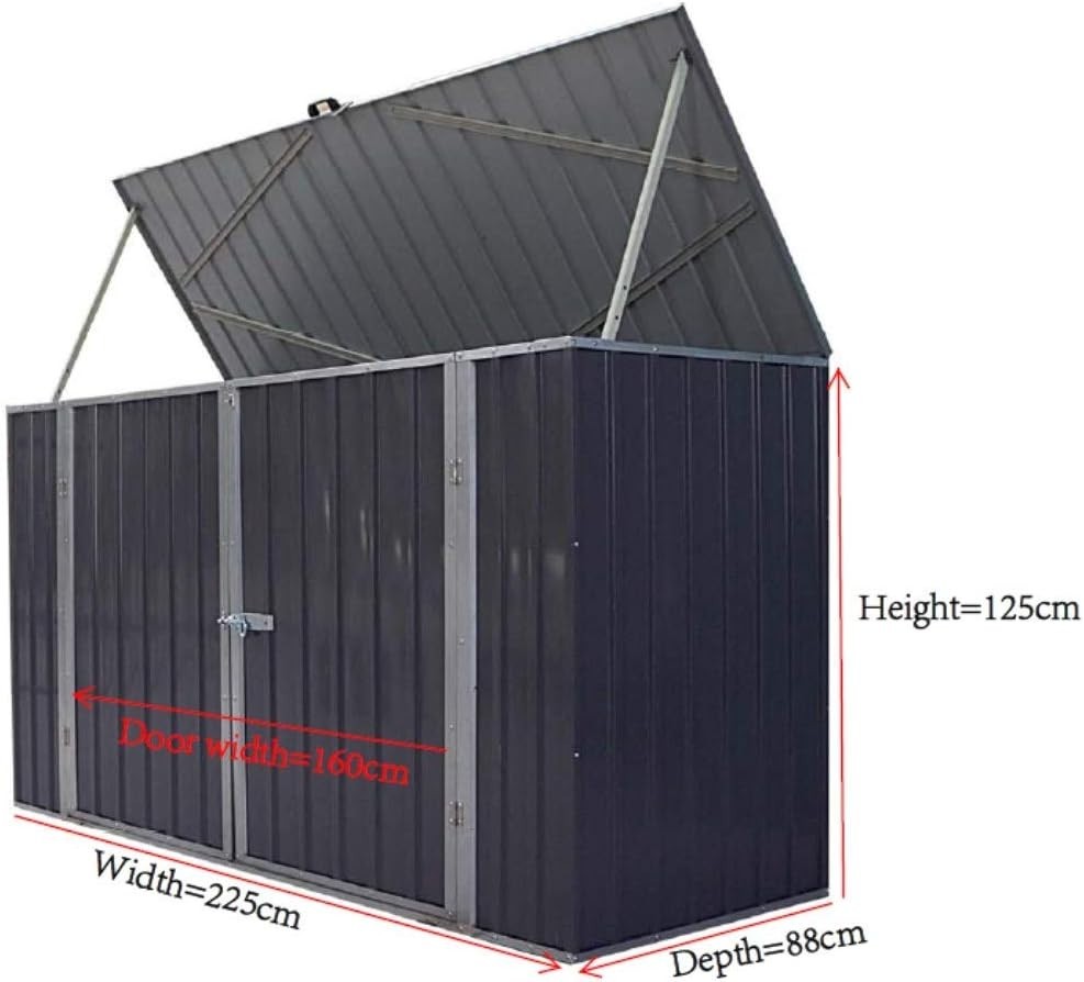 Metal Garden Storage Shed Pent Roof Outdoor Bike Tool House Galvanised Steel