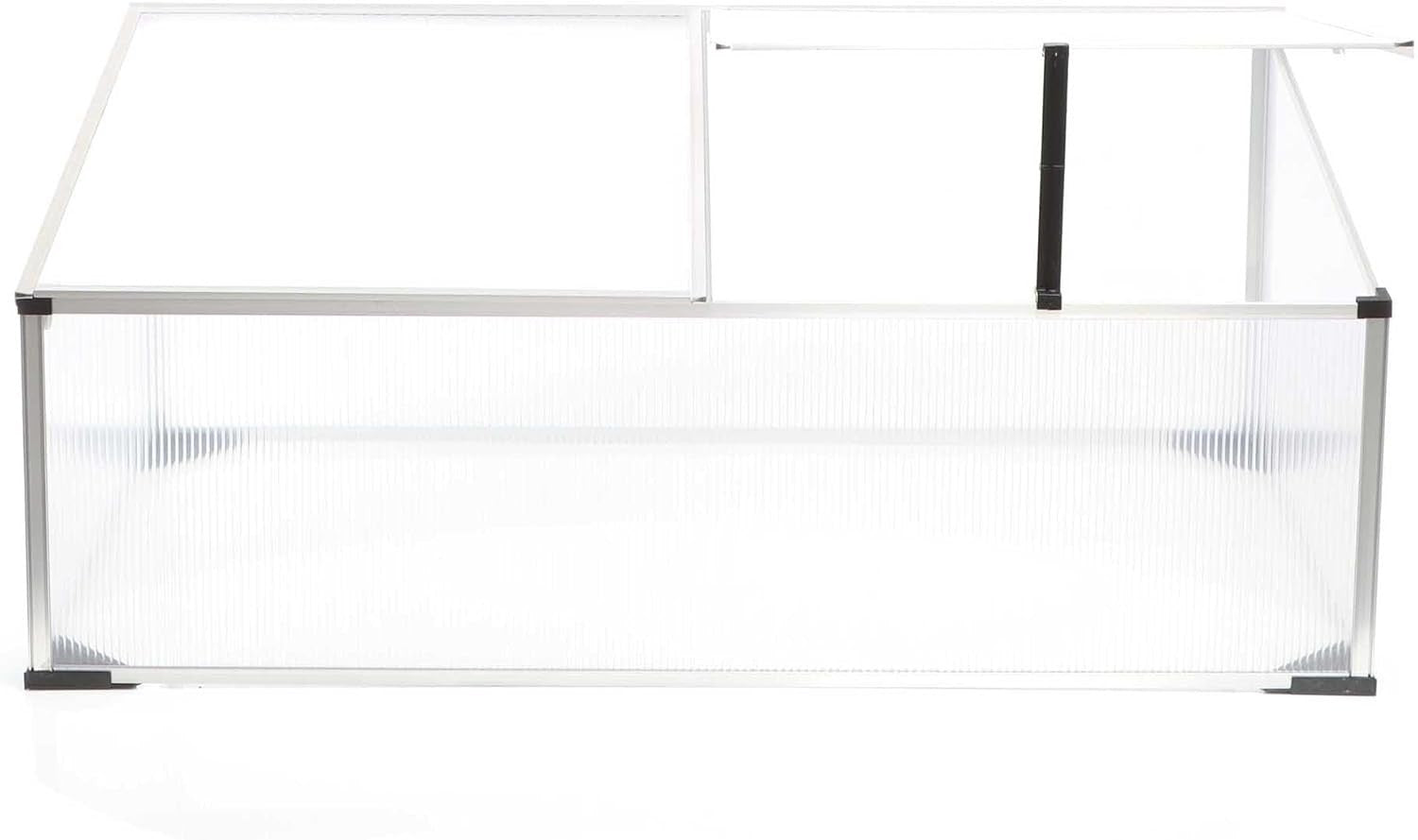 Aluminium Cold Frame Greenhouse 100x60x40cm Weatherproof for Herbs & Veg
