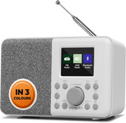 DAB DAB+ Digital Radio Bluetooth Portable Alarm Colour Display Battery