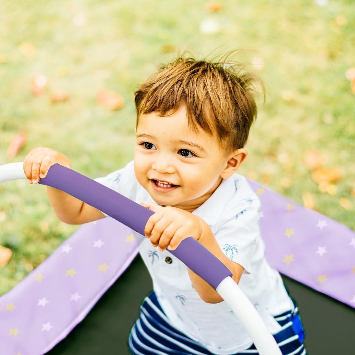 Kids Mini Trampoline with Handle Toddler Indoor Bounce Junior Fitness