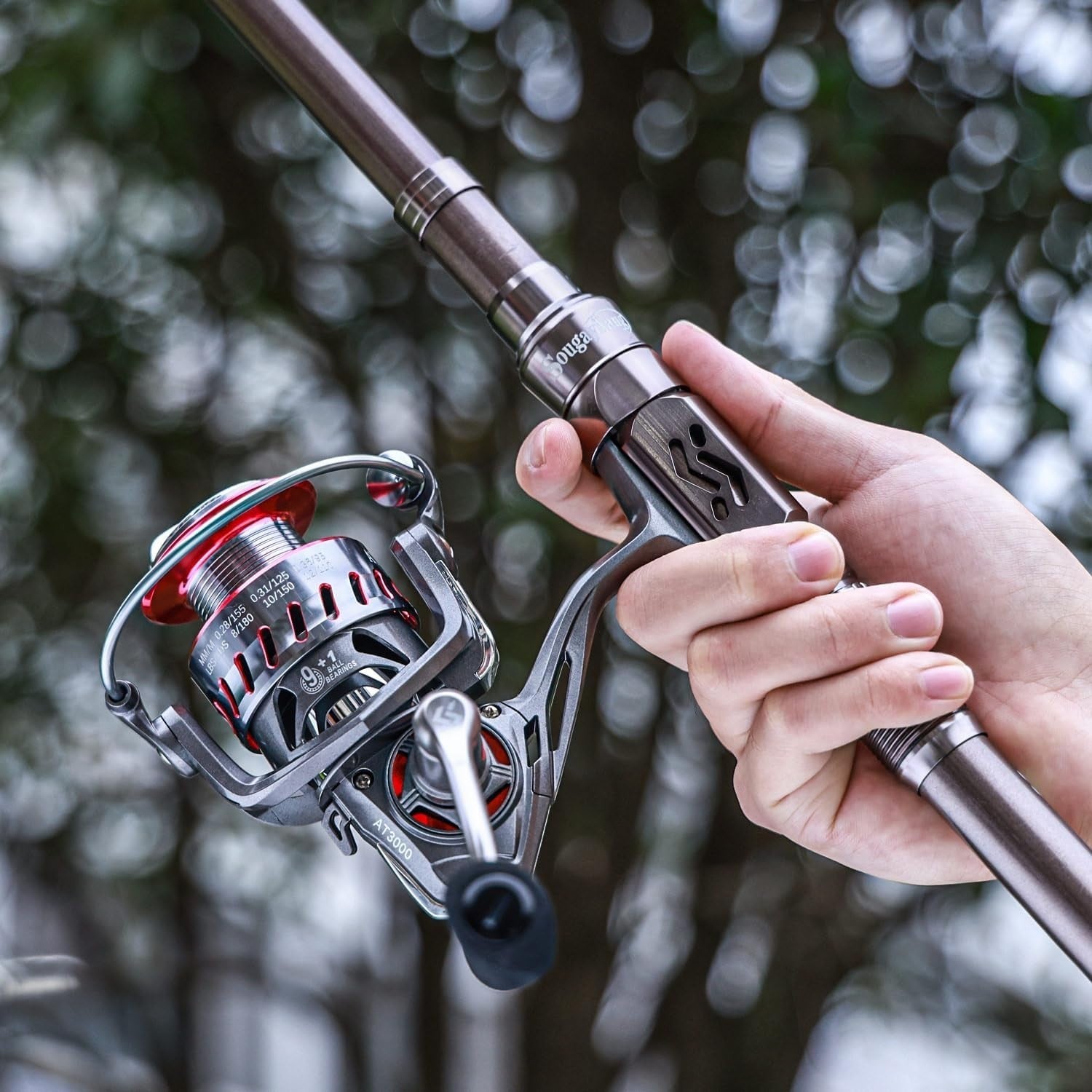 1.8M Carbon Fiber Telescopic Fishing Rod & Reel Combo Kit Lures Line
