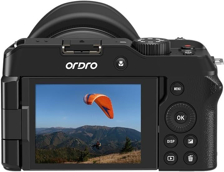 5K Digital Camera 80MP 18X Zoom Flip Screen WiFi Vlogging Cam