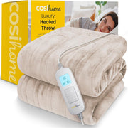 Electric Heated Throw Blanket Extra Large 10 Heat Settings Timer Washable