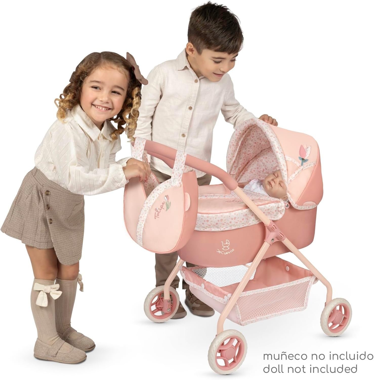 My First Dolls Stroller Lightweight Toy Pushchair for Toddlers