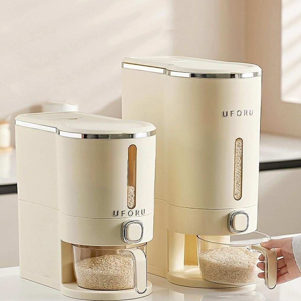 5KG Sealed Rice Dispenser Grain Storage Container Easy Access Bin