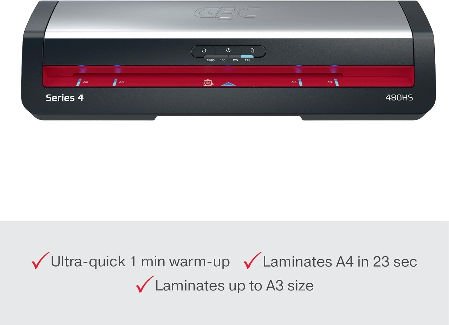 A3 Laminator High Speed 1 Min Warm Up Anti Jam Auto Shut Off 75–175 Mic